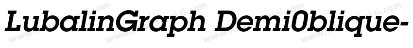 LubalinGraph Demi0blique字体转换